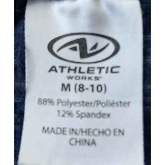 ATHLETIC WORKS HIGH-RISE ACTIVEWEAR LEGGINGS, WOMENS, M (8-10), NAVY COMBO - Picture 9 of 10